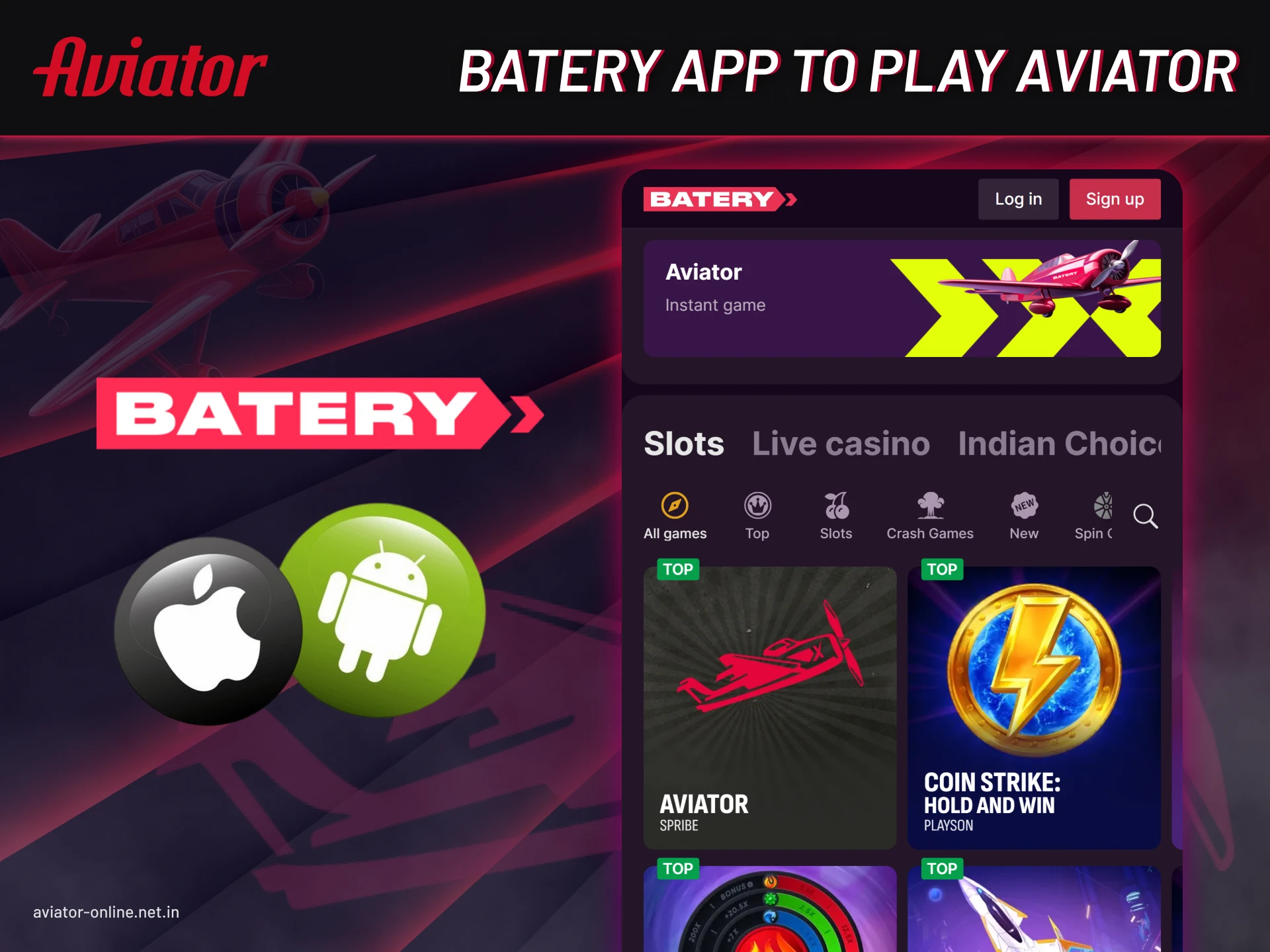 System Requirement of the Batery app for playing Aviator.