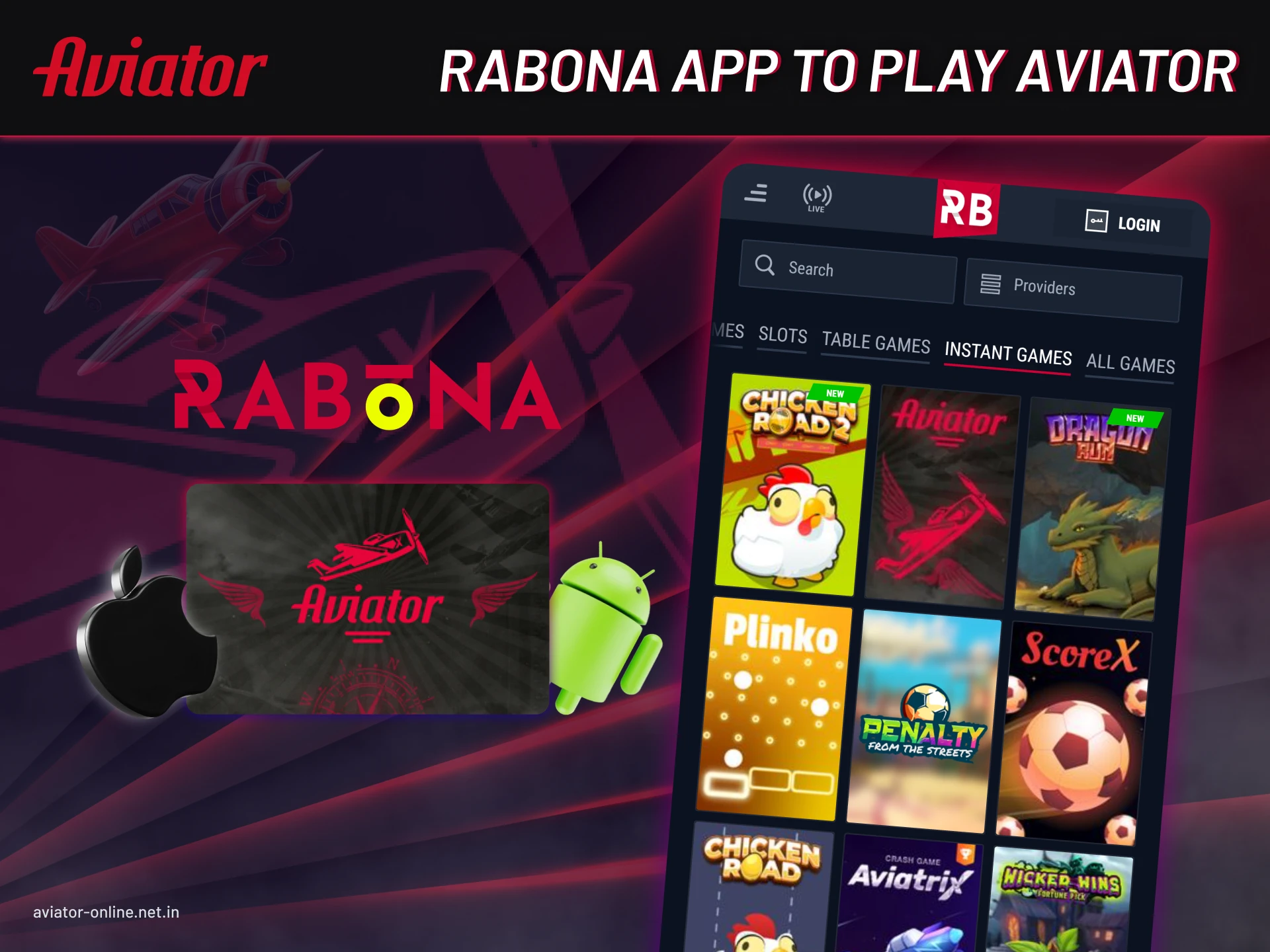 System Requirement of the Rabona app for playing Aviator.