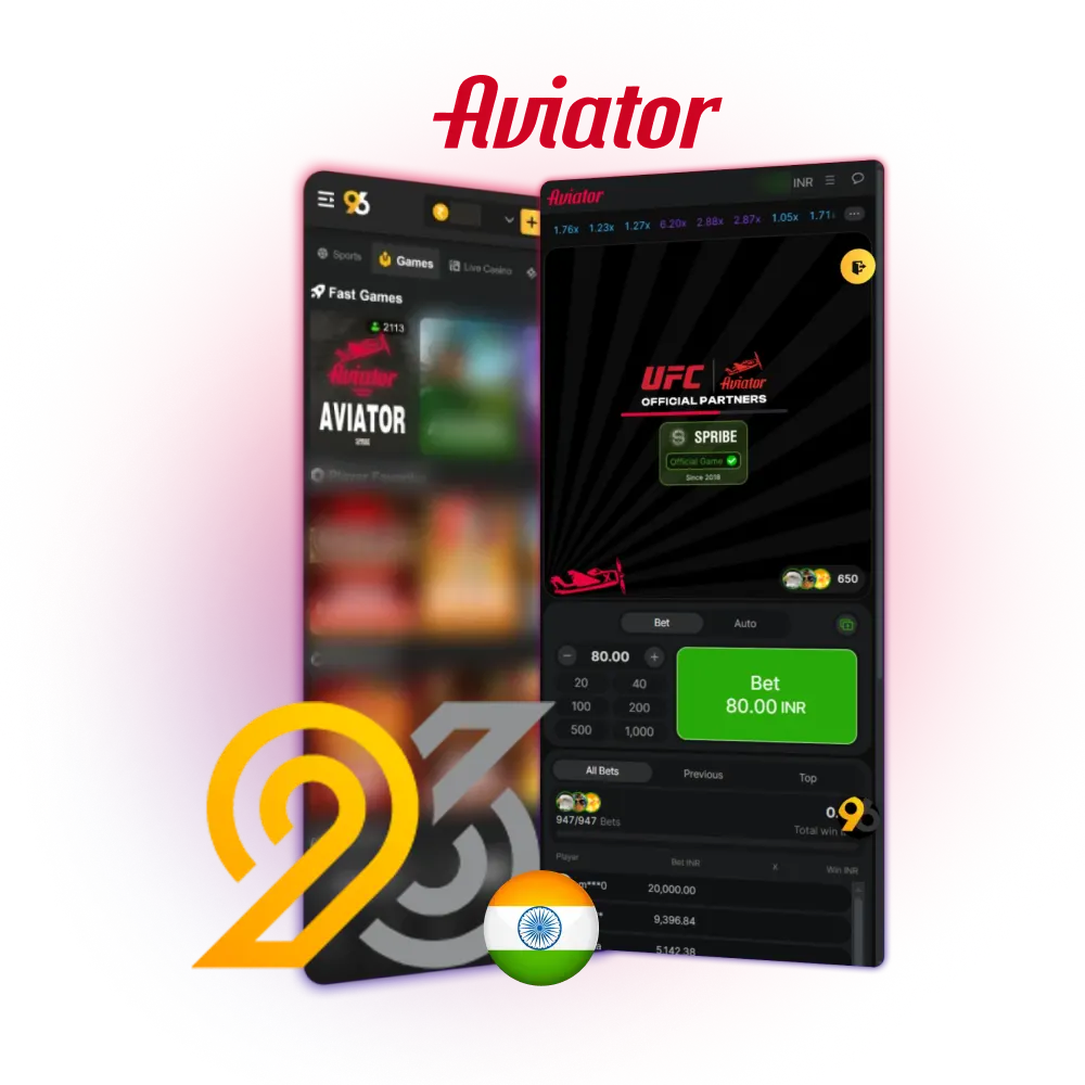 96In provides easy access to the Aviator game in India.