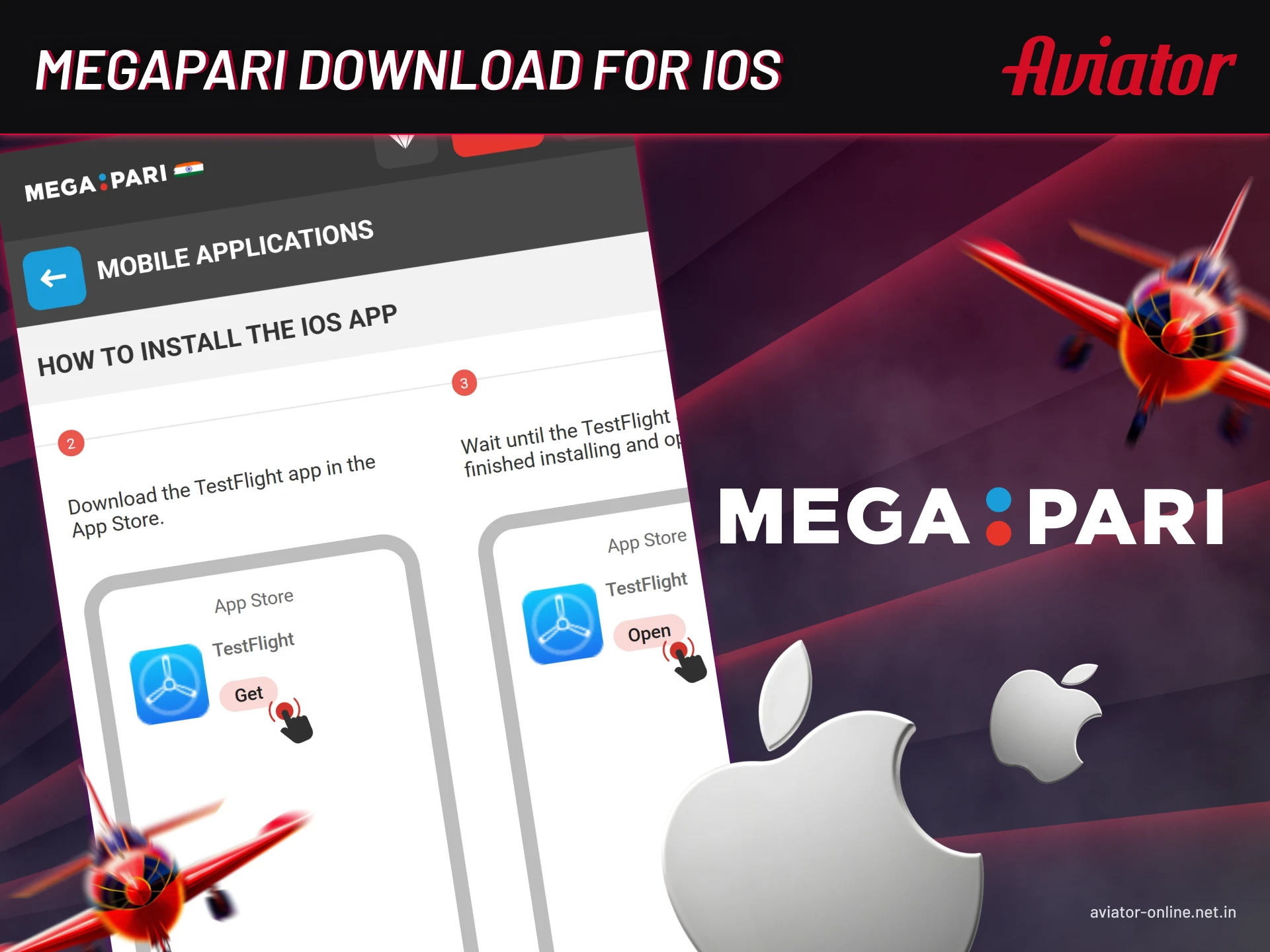 Instructions for installing the Megapari app on your iOS device.
