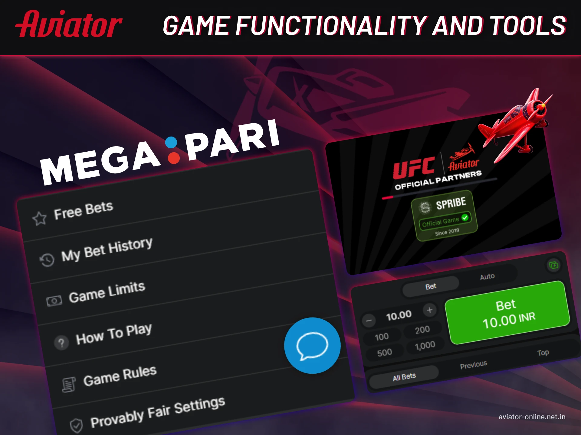 In Megapari, Aviator has several tools that can help you manage your bets.