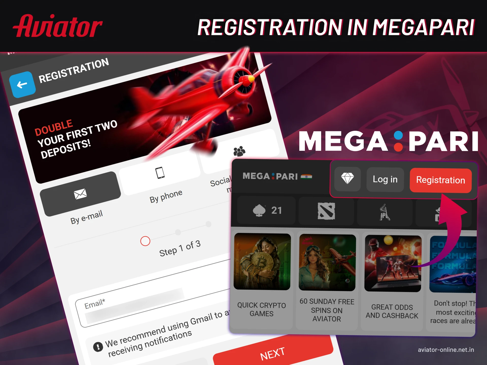 How to register on Megapari Aviator.