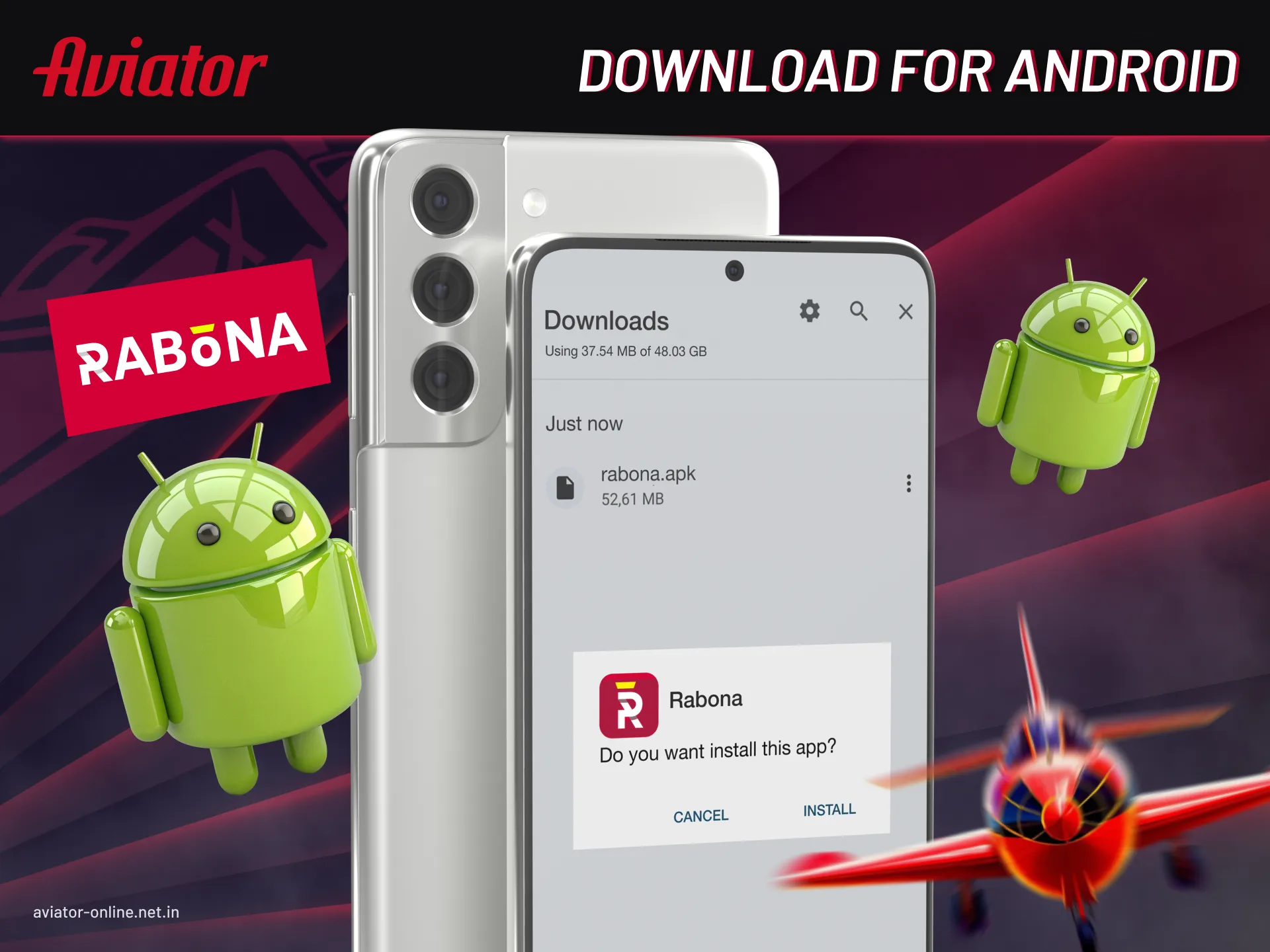 Step-by-step instructions for downloading the Rabona app for Android.