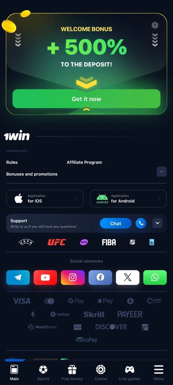Scroll down the page and find the Android icon.