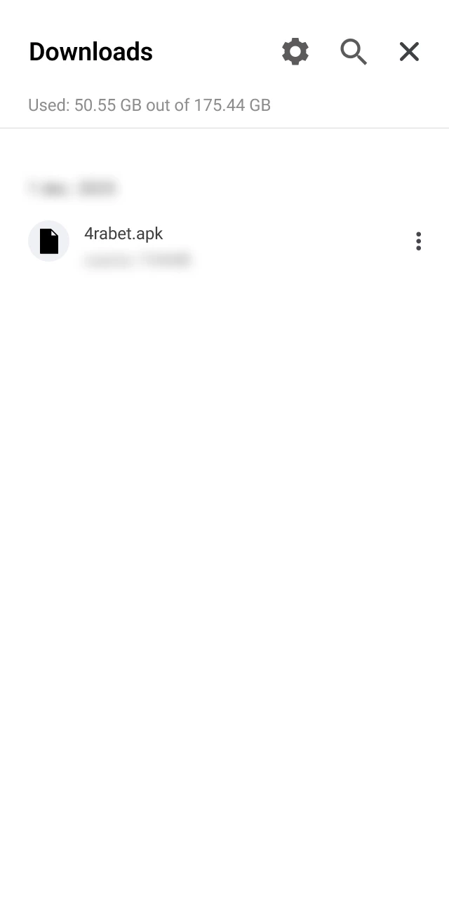 In the downloads, find the downloaded file.