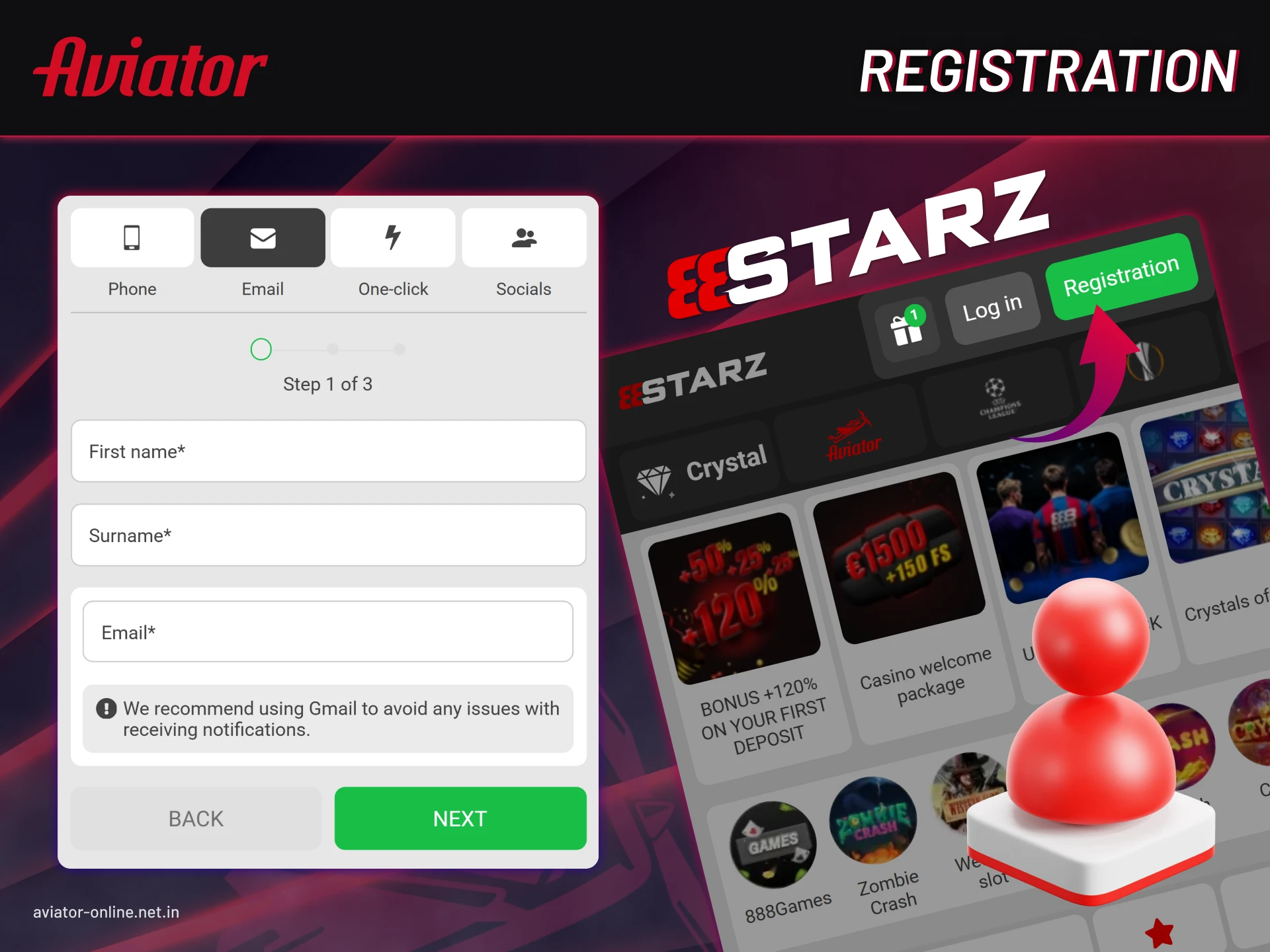 Step-by-step guide to 888starz Aviator registration for Indian players.