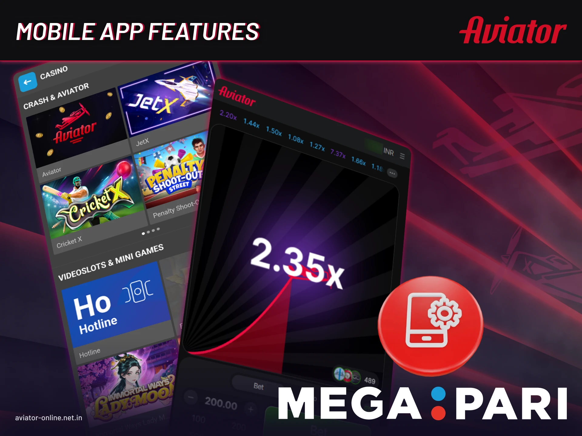 Discover the main features of Megapari mobile app for Android and iOS users.