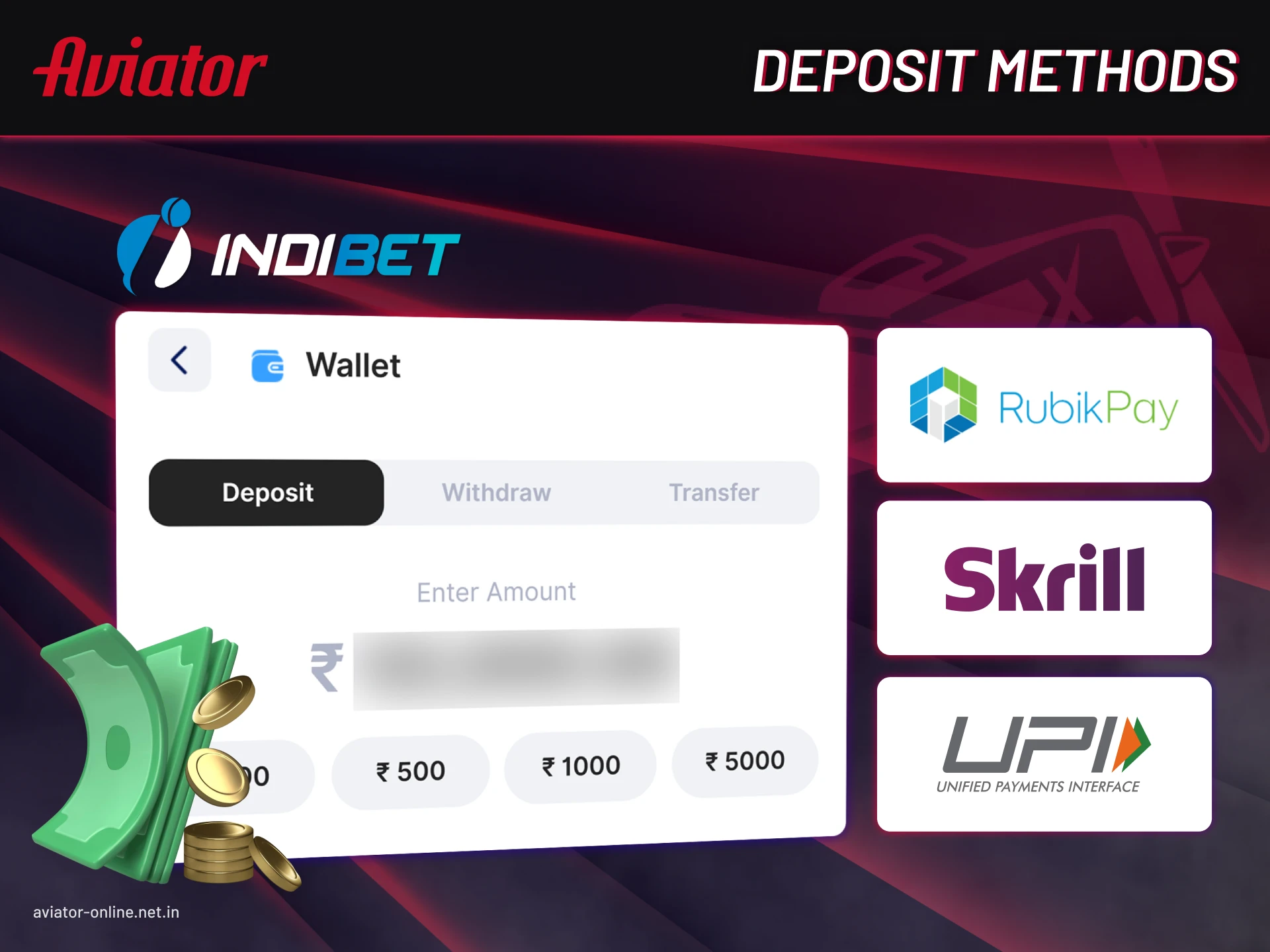 Learn how Indian players can deposit money at Indibet using various secure payment options.