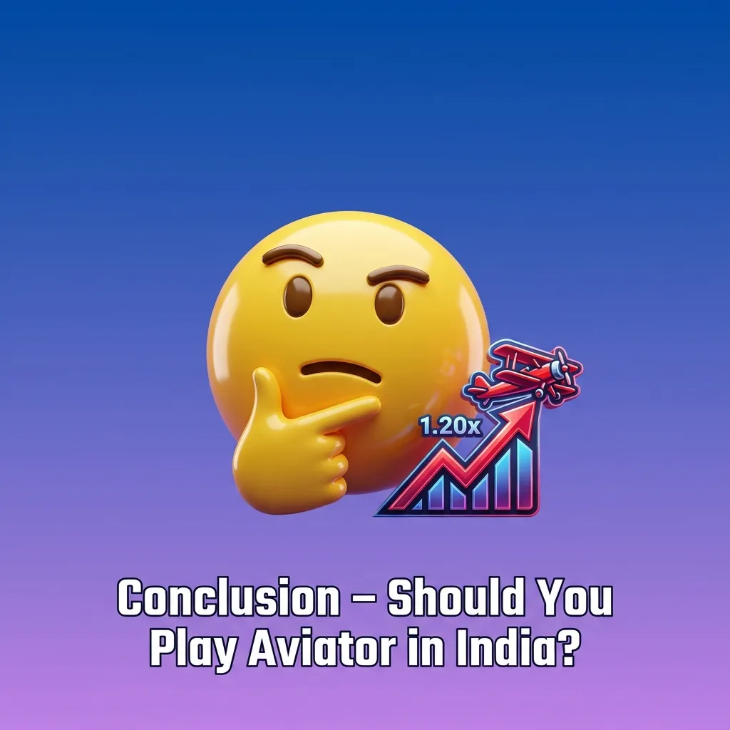Banner asking “Should You Play Aviator in India?” with plane, rupee symbols, and responsible gambling icons