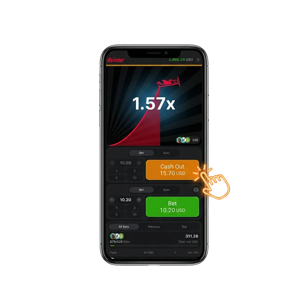 Smartphone screen showing Aviator game app interface and 2025 download prompt for Indian Android and iOS players
