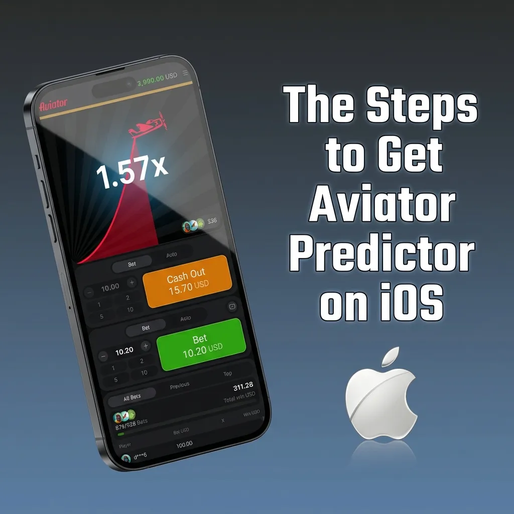 Infographic showing steps to install Aviator Predictor on iOS via Safari, config profile, and trusting profile in Settings