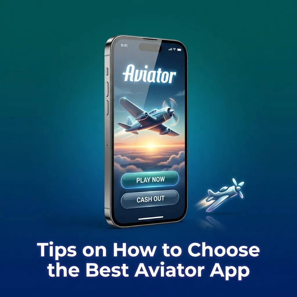 Illustrated checklist on a phone screen showing tips for choosing the best Aviator casino app in India