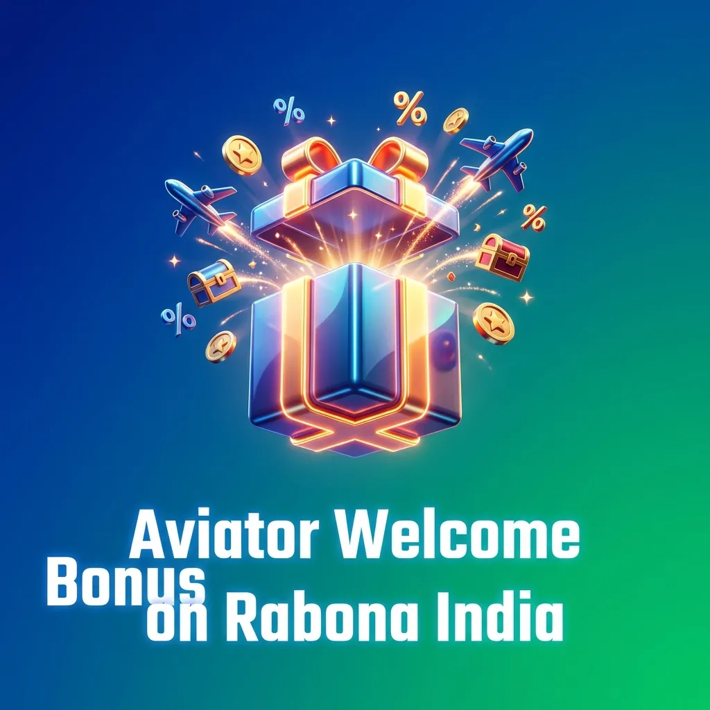 Rabona India Aviator welcome bonus banner showing 100% up to ₹40,000 and 200 free spins for new casino players