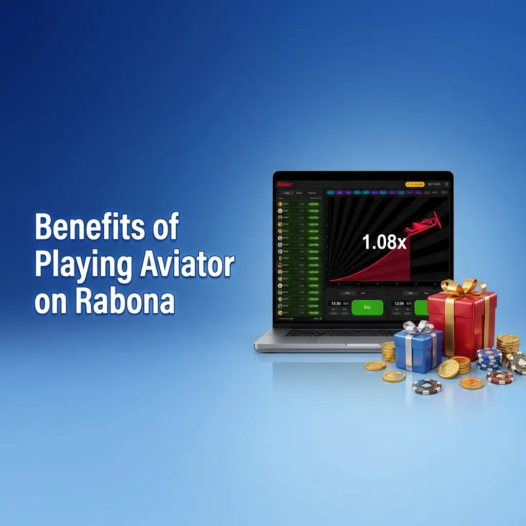 Infographic highlighting Aviator on Rabona: high RTP, live stats, auto tools, dual bets, low minimums, easy risk management
