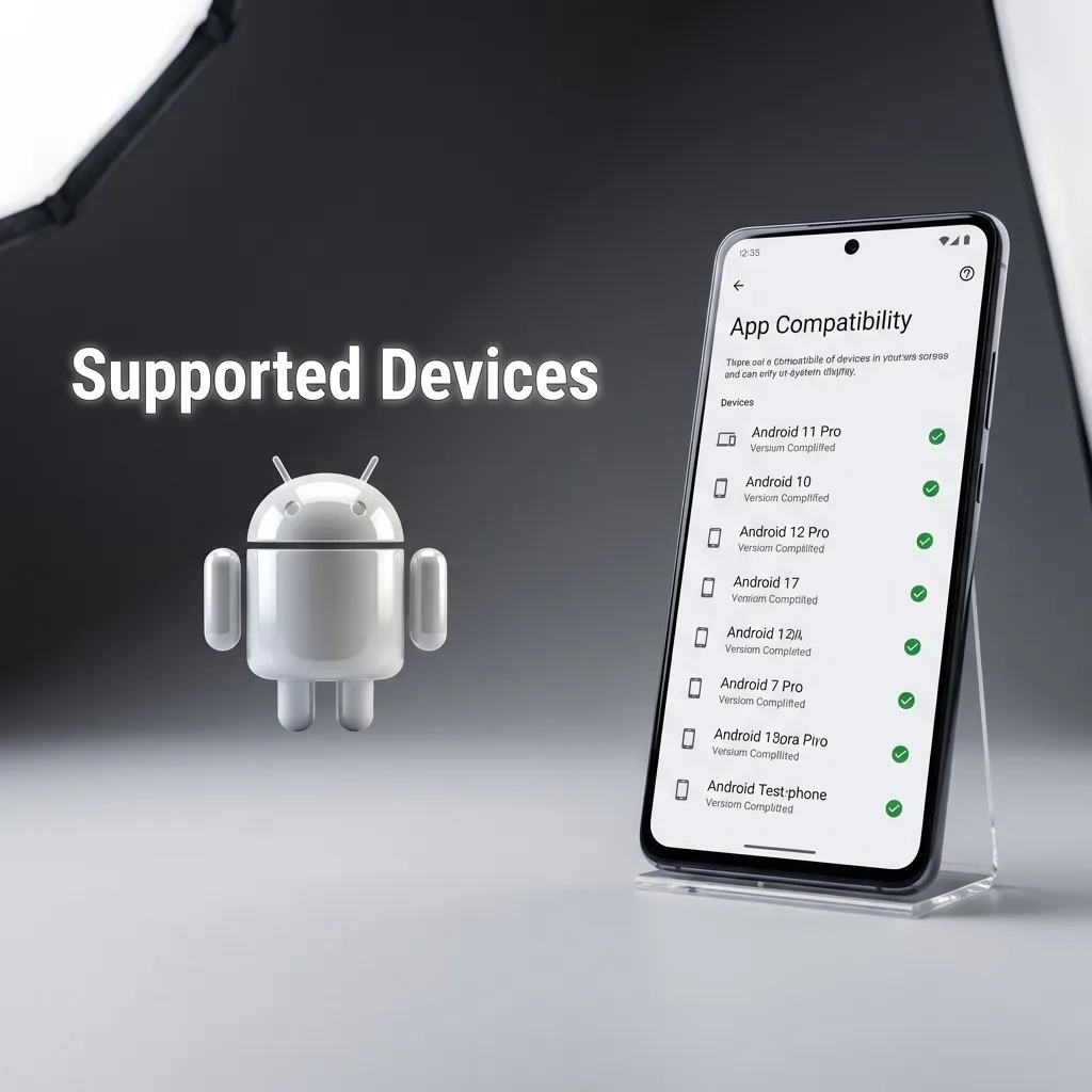 Graphic titled “Supported Devices” showing iPhone and iPad models compatible with the Indibet Aviator PWA.