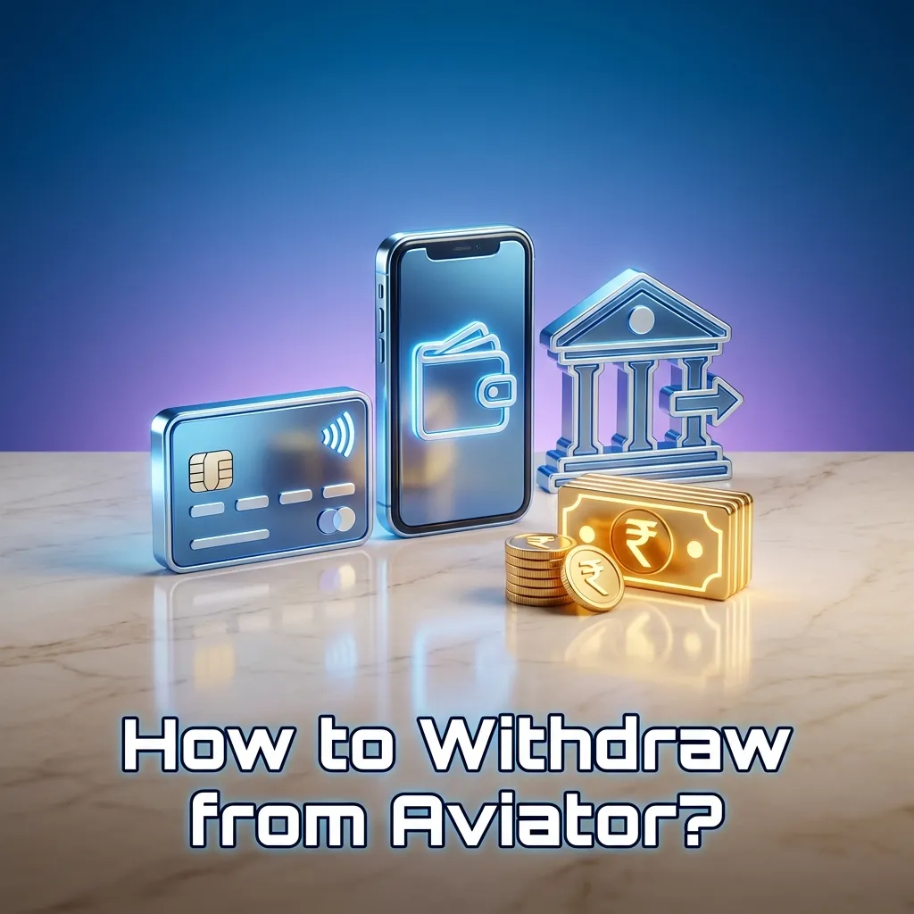 Illustrated guide showing KYC verification and step-by-step withdrawal process for Aviator winnings on a cashier screen