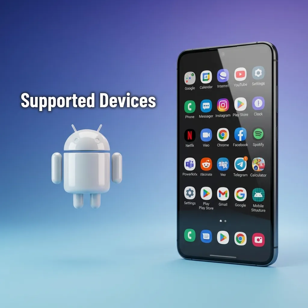 Graphic showing iPhones and iPads with text: Aviator Rabona PWA supports iOS 12+ devices like iPhone 11–15 and iPad models