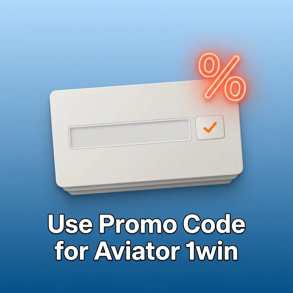Illustration promoting 1win Aviator with highlighted promo code “AVIATORWIN” for extra bonuses during registration and deposits